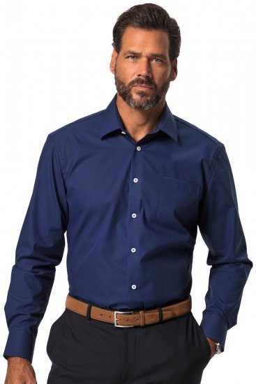 JP1880 Shirt Business Long Sleeve Navy - Skjortor - Stora skjortor - 2XL-8XL