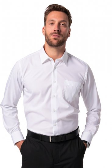 JP1880 804890 Långärmad strykfri Business-skjorta Vit TALL - TALL skjortor - TALL-skjortor med extra längd