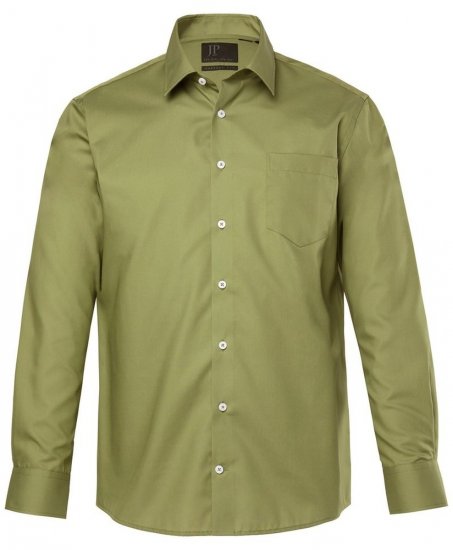 JP1880 Shirt Business Long Sleeve Green - Skjortor - Stora skjortor - 2XL-8XL