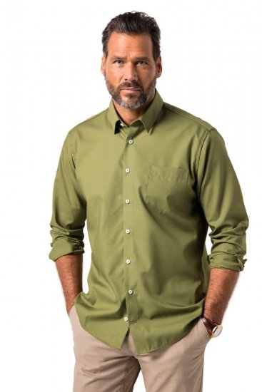 JP1880 Shirt Business Long Sleeve Green - Skjortor - Stora skjortor - 2XL-8XL
