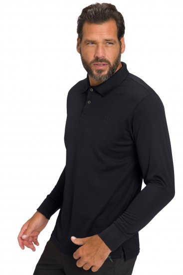 JP1880 Jay-Pi QuickDry Long Sleeve Golf Polo Shirt Black - Träningskläder & friluft - Träningskläder till herr i stora storlekar