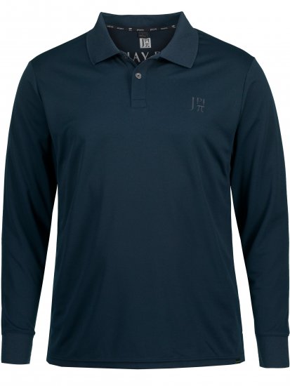 JP1880 Jay-Pi QuickDry Long Sleeve Golf Polo Shirt Navy Blue - Träningskläder & friluft - Träningskläder till herr i stora storlekar