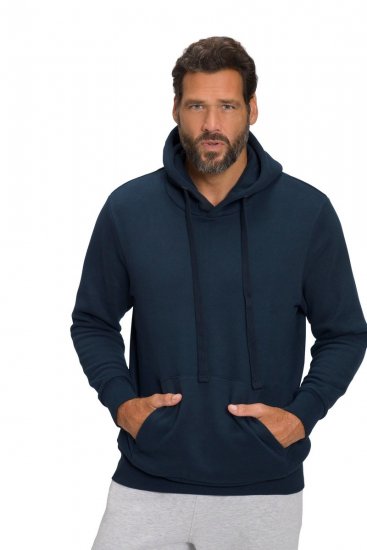 JAY-PI Hoodie with Soft Brushed Interior Navy - Tröjor & hoodies - Stora hoodies & tröjor - 2XL-14XL