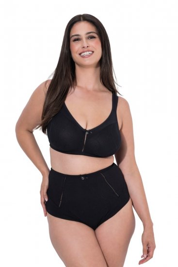 Ulla Popken 809385 Formande trosor med spets Svart - Shapewear - 