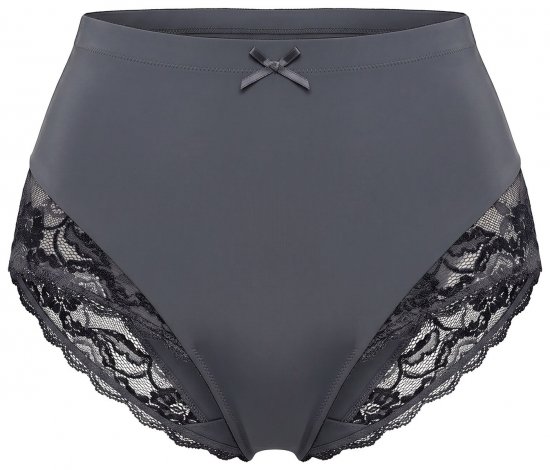 Ulla Popken 809385 Formande trosor med spets Antracit - Shapewear - 