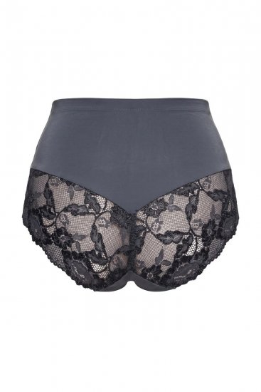 Ulla Popken 809385 Formande trosor med spets Antracit - Shapewear - 