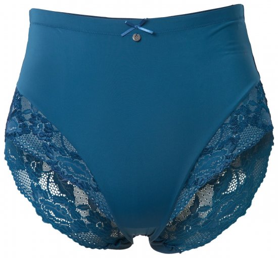 Ulla Popken 809385 Formande trosor med spets Petrol - Shapewear - 