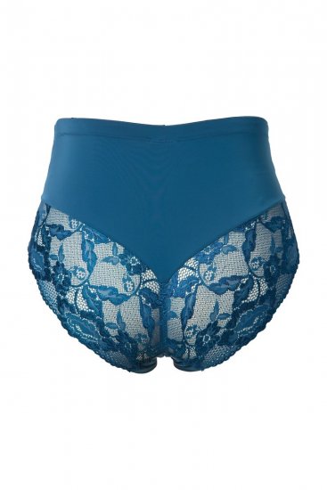 Ulla Popken 809385 Formande trosor med spets Petrol - Shapewear - 
