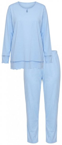 Ulla Popken 810592 Pyjamas med spets Ljusblå - Pyjamas/Loungewear - 