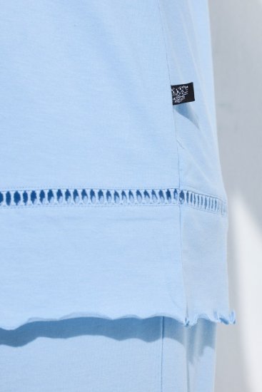 Ulla Popken 810592 Pyjamas med spets Ljusblå - Pyjamas/Loungewear - 