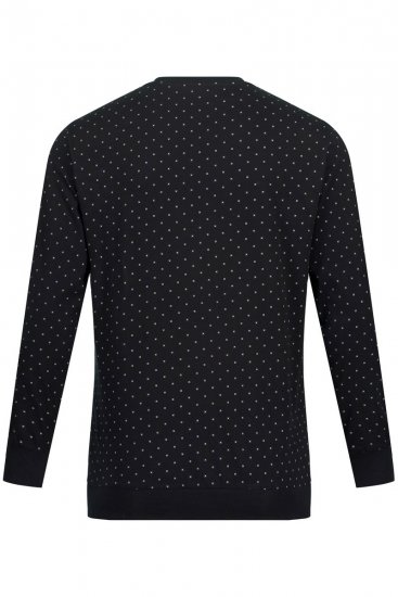 JP1880 Two-piece Pyjamas Long Sleeve and Long Trousers Black - Underkläder & badkläder - Stora underkläder för män