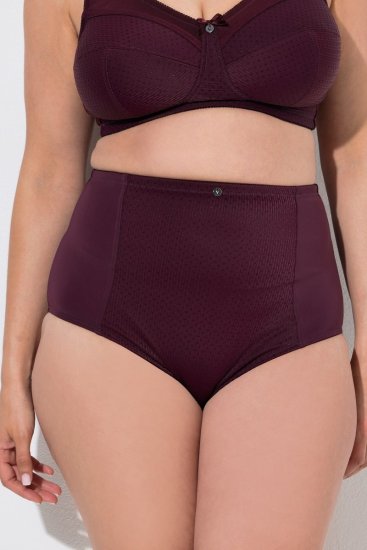 Ulla Popken 813137 Formande trosor med hög midja Vinröd - Shapewear - 