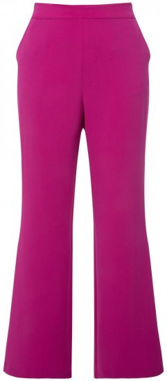Ulla Popken 813306 Vida kostymbyxor med resårmidja Magenta - Tygbyxor - Vida byxor för kvinnor i plusstorlek