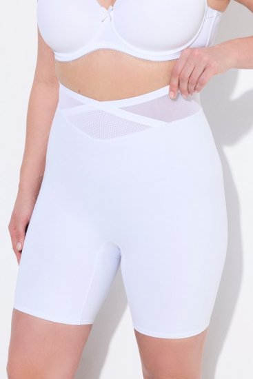 Ulla Popken 816440 Formande shorts med hög midja Vit - Shapewear - 
