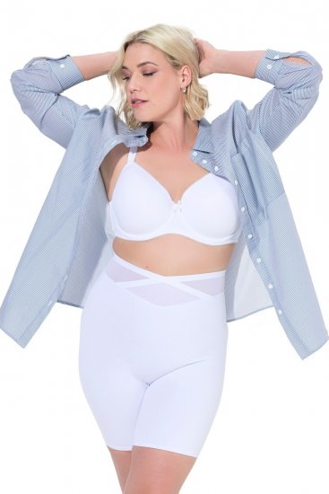 Ulla Popken 816440 Formande shorts med hög midja Vit - Shapewear - 