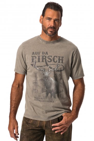 JP1880 Comfortable Fit Vintage Look T-Shirt Ash Gray - T-shirts - Stora T-shirts - 2XL-14XL