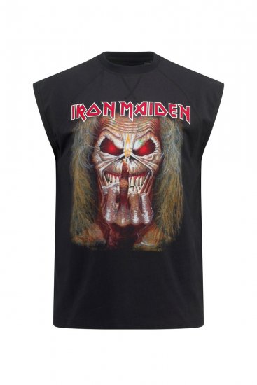 JP1880 Iron Maiden Graphic Comfort Fit Band Tank Top Black - T-shirts - Stora T-shirts - 2XL-14XL
