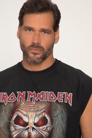 JP1880 Iron Maiden Graphic Comfort Fit Band Tank Top Black - T-shirts - Stora T-shirts - 2XL-14XL