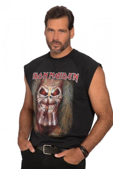 JP1880 Iron Maiden Graphic Comfort Fit Band Tank Top Black - T-shirts - Stora T-shirts - 2XL-14XL