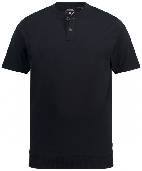 JP1880 818628 Henley t-shirt med magpassform Svart - T-shirts - Stora T-shirts - 2XL-14XL
