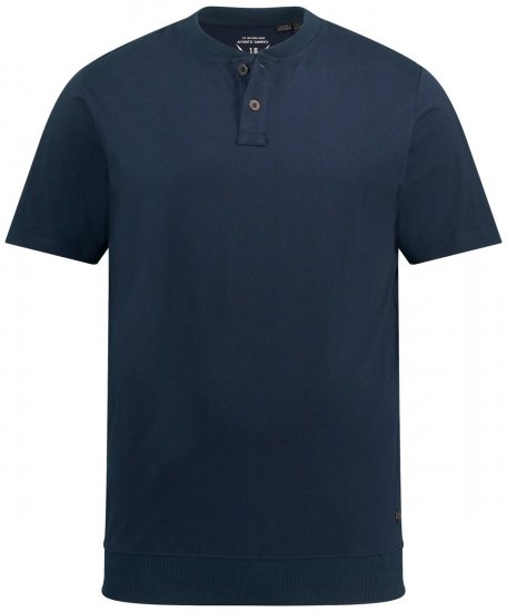 JP1880 818628 Henley t-shirt med magpassform Mörkblå - T-shirts - Stora T-shirts - 2XL-14XL