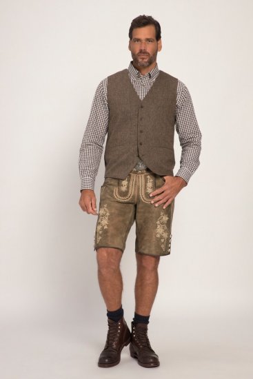 JP1880 Vest Tweed Wool Blend Traditional Light Brown - Kostymer och kavajer - Kostymer i stora storlekar