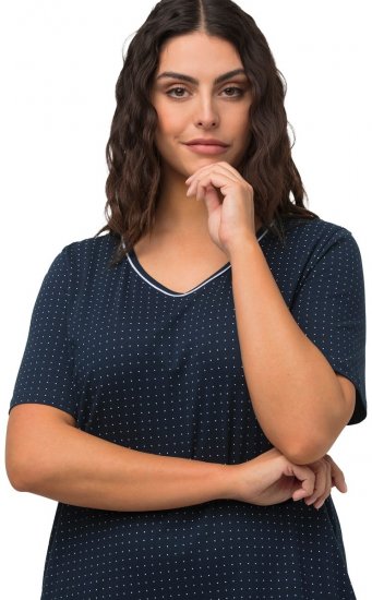 Ulla Popken 819289 Kortärmat nattlinne 2-pack Mörkblå - Nattlinnen - 