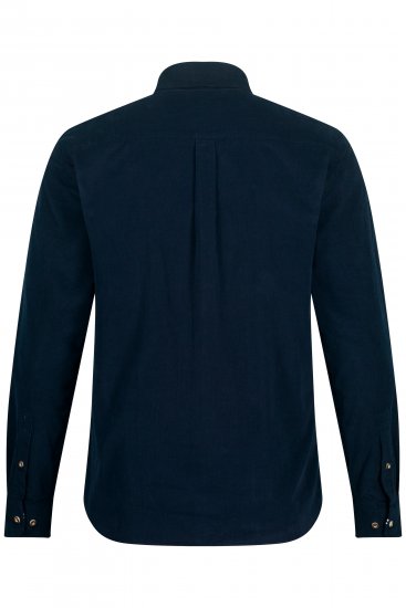 JP1880 Modern Fit Buttoned Collar Cotton Shirt Navy Blue - Skjortor - Stora skjortor - 2XL-8XL