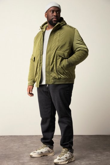 STHUGE Bomber Jacket With Hood Green - Jackor - Stora jackor - 2XL-12XL