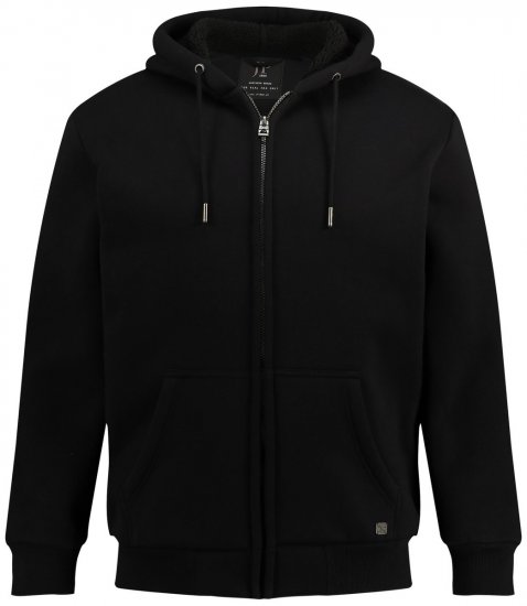 JP1880 820464 Huvjacka med teddyfoder Svart - Tröjor & hoodies - Stora hoodies & tröjor - 2XL-14XL