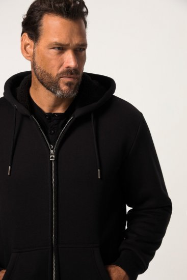 JP1880 820464 Huvjacka med teddyfoder Svart - Tröjor & hoodies - Stora hoodies & tröjor - 2XL-14XL