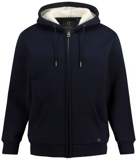 JP1880 820464 Huvjacka med teddyfoder Mörkblå - Tröjor & hoodies - Stora hoodies & tröjor - 2XL-14XL