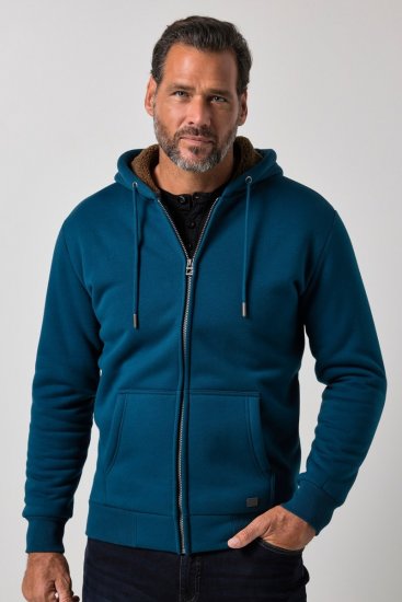 JP1880 820464 Huvjacka med teddyfoder Bläckblå TALL - TALL tröjor - TALL sweatshirts för långa män