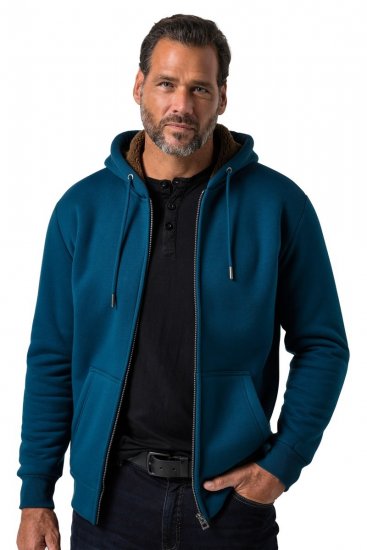 JP1880 820464 Huvjacka med teddyfoder Bläckblå TALL - TALL tröjor - TALL sweatshirts för långa män