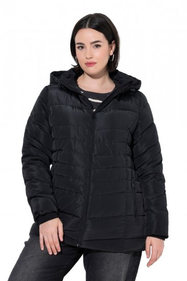 Ulla Popken 820889 Vadderad kappa Svart - Kappor - Kappor i stora storlekar