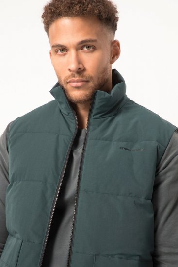 STHUGE 821232 Quiltad väst med dragkedja Olivgrön - Jackor - Stora jackor - 2XL-12XL