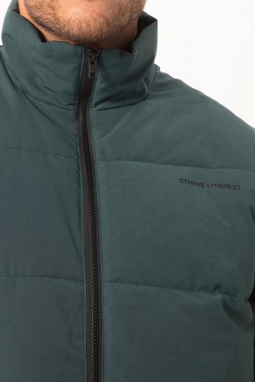 STHUGE 821232 Quiltad väst med dragkedja Olivgrön - Jackor - Stora jackor - 2XL-12XL
