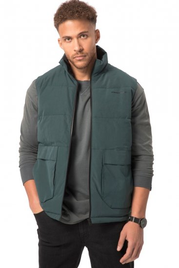 STHUGE 821232 Quiltad väst med dragkedja Olivgrön - Jackor - Stora jackor - 2XL-12XL
