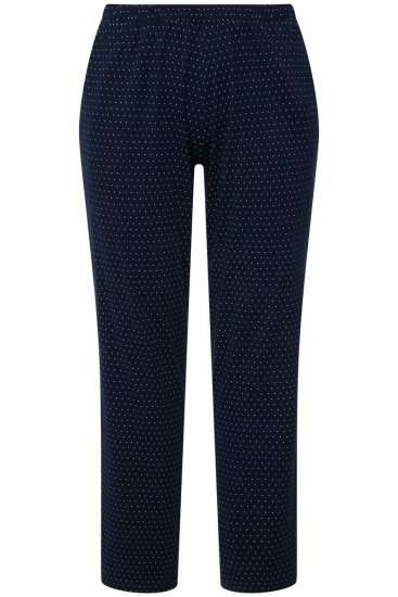 Ulla Popken 821244 Prickig pyjamas Mörkblå - Pyjamas/Loungewear - 