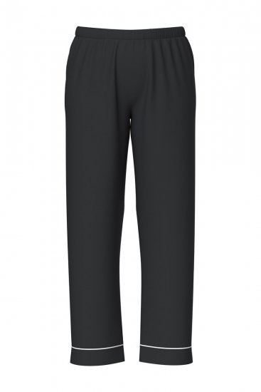Ulla Popken 823030 Pyjamas med skjortkrage Svart - Pyjamas/Loungewear - 