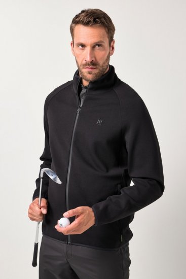 JAY-PI FLEXNAMIC® Golf Sweat Jacket with Zipper Black - Träningskläder & friluft - Träningskläder till herr i stora storlekar