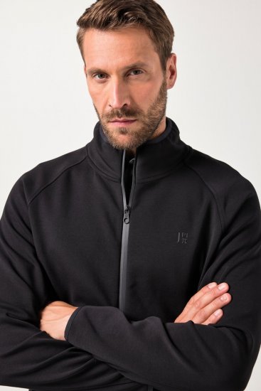 JAY-PI FLEXNAMIC® Golf Sweat Jacket with Zipper Black - Träningskläder & friluft - Träningskläder till herr i stora storlekar