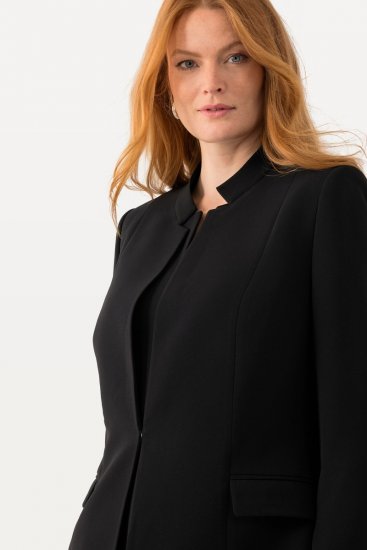 Ulla Popken 823318 Kavaj med ståkrage Svart - Kavajer - Damkavajer i stora storlekar