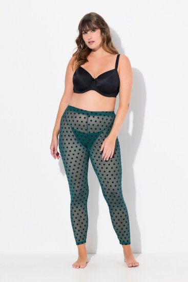Ulla Popken 823383 Prickiga strumpleggings Olivgrön - Strumpbyxor & strumpor - 