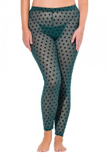 Ulla Popken 823383 Prickiga strumpleggings Olivgrön - Strumpbyxor & strumpor - 