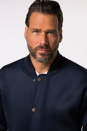 JP1880 College Jacket Scuba Fabric with Zipper Navy - Jackor - Stora jackor - 2XL-12XL