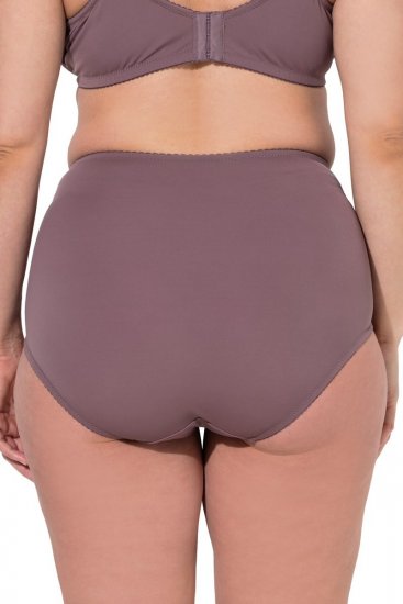 Ulla Popken 825788 Trosor med hög midja och spets Brun - Trosor - 
