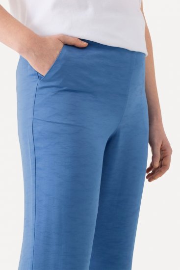 Ulla Popken 826163 Vida kostymbyxor Denimblå - Tygbyxor - Vida byxor för kvinnor i plusstorlek