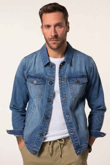 JP1880 826234 Jeansjacka med bröstfickor Denimblå - Jackor - Stora jackor - 2XL-12XL