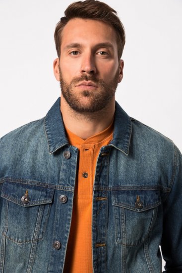 JP1880 826234 Jeansjacka med bröstfickor Indigoblå - Jackor - Stora jackor - 2XL-12XL